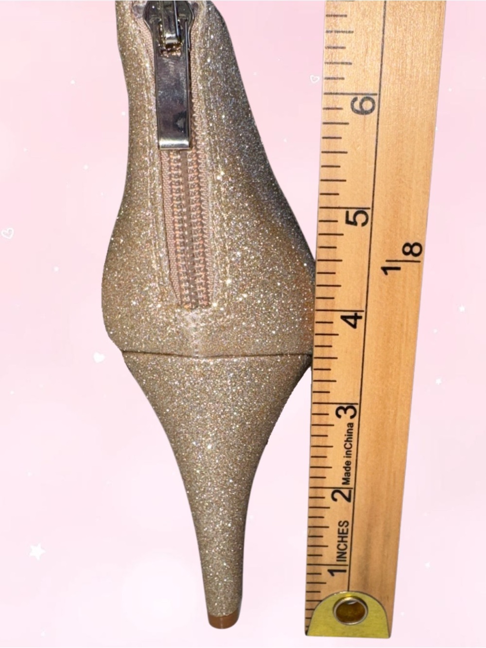 Kelly And Katie Jazelle Strappy Gold Glitter Open Toe High Heel 8.5 New No Box - Picture 13 of 13
